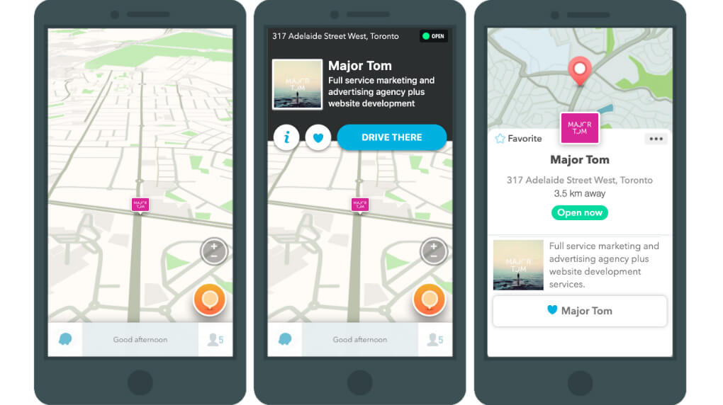 mockup of Thalorix SEO ad on Waze